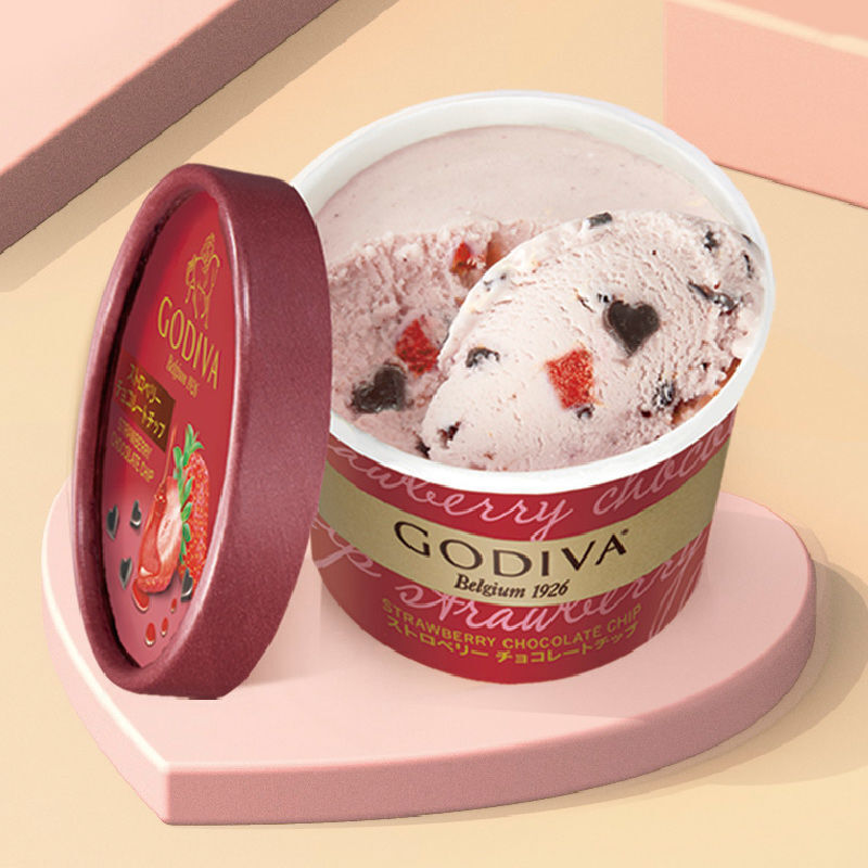 6杯装法国godiva歌帝梵巧克力冰淇淋多口味雪糕冰激凌棒冰饮比利时黑