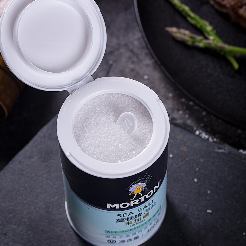 莫顿(morton) 盐 无碘海盐 无碘食盐 400g *2件