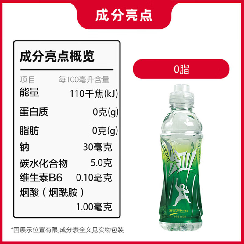 农夫山泉尖叫550ml纤维运动装15瓶整箱2件