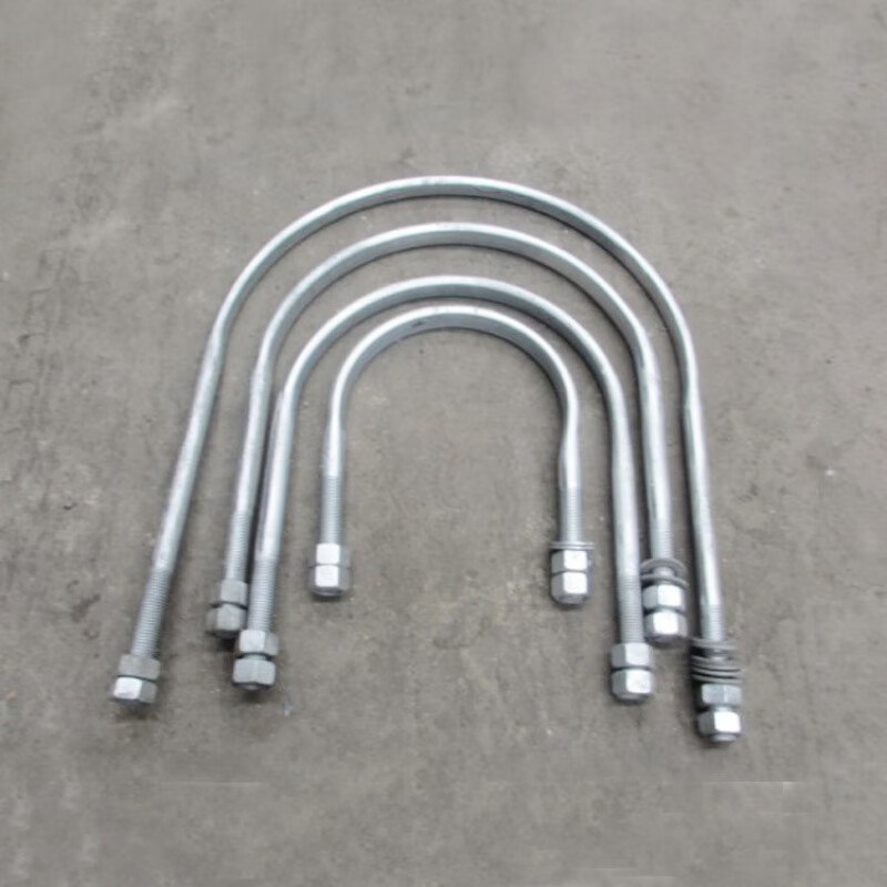 热镀锌u型抱箍水泥杆电线杆承重支架管道卡箍u型管卡圆钢抱箍616150