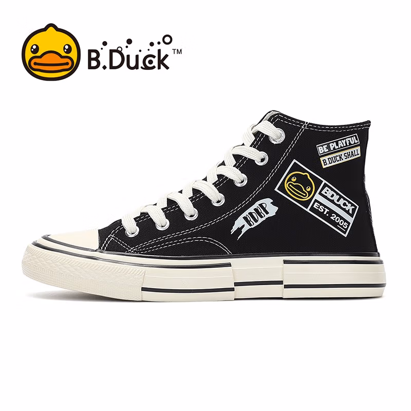 B.Duck 小黄鸭 女式高帮帆布鞋 Y13A3006 Plus会员折后￥74包邮 2色可选
