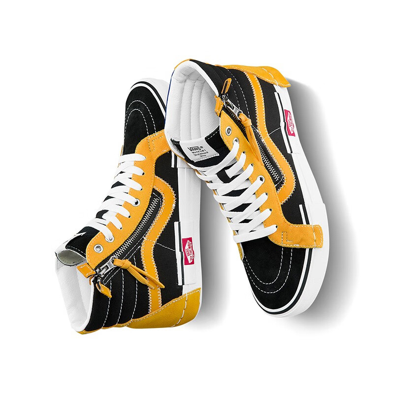 vans范斯官方 姜黄色vans解构小香风男鞋女鞋sk8-hi高帮板鞋 黑色