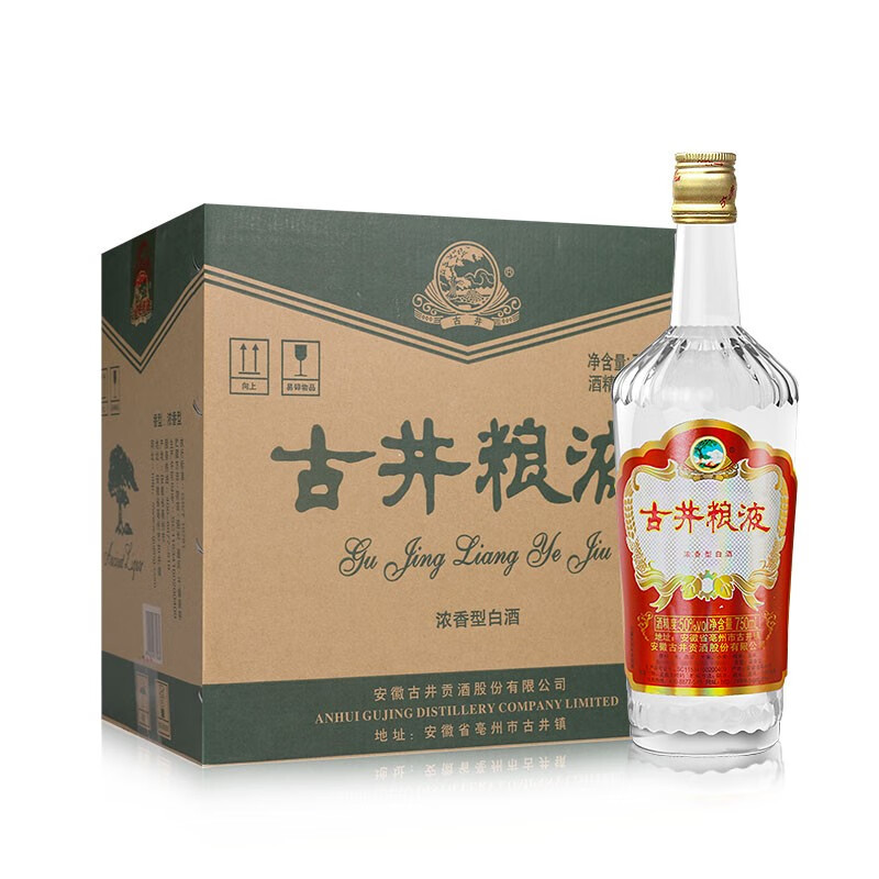 古井贡酒 古井粮液 50度浓香型白酒 750mL*6瓶 双重优惠折后￥199包邮