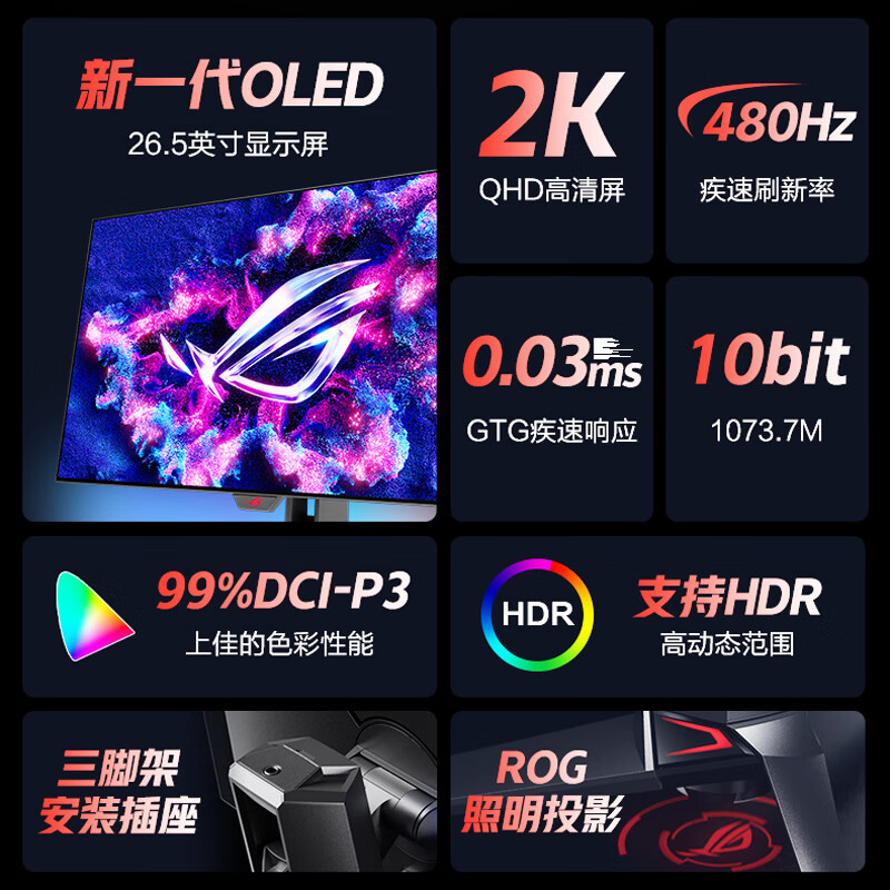 值得珍惜：华硕ROG PG27AQDP超梦 26.5英寸显示器：电竞玩家的终极利器，你值得拥有 心得分享 第2张
