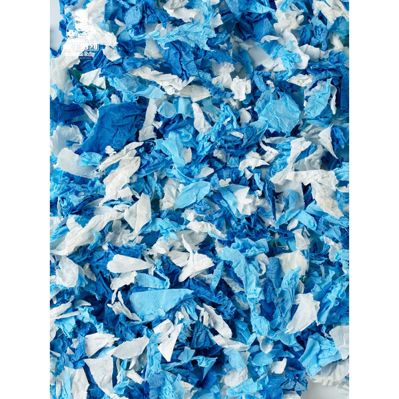 仓鼠金丝熊通心粉鼠纸棉 冬天保暖用品垫料代替木屑 纸棉-橘黄白色