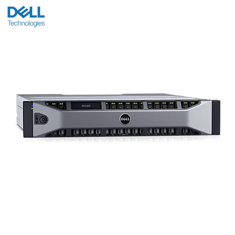 戴尔（DELL）PowerVault MD1400磁盘阵列柜存储柜大容量高扩展性灵活存储部署 MD1400双控器/无硬盘/配置定制