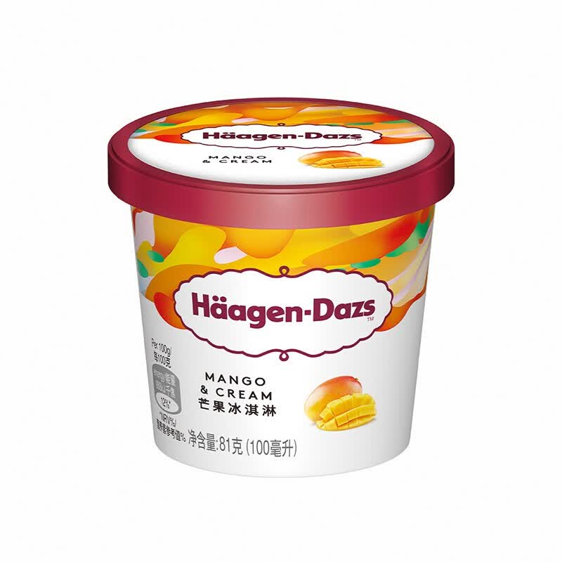 哈根达斯 芒果口味 冰淇淋100ml *3件