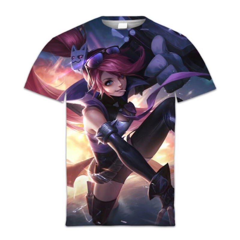 王者荣耀t恤潮流小学生短袖李白典藏瑶妹镜青少年大乔小乔夏洛特神威