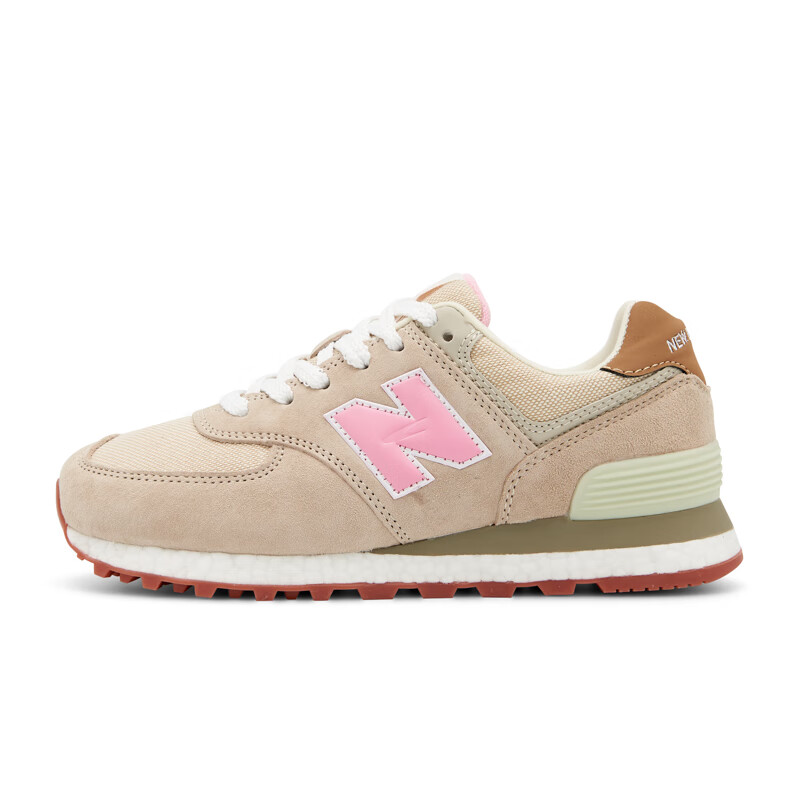 new balance/新百伦女鞋574运动鞋女2022新款夏季学生跑步鞋男 酒红色