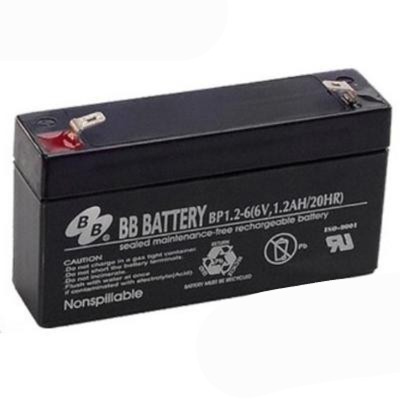 定制现货BB蓄电池 BP1.2-6 6V1.2AH应急电源/通讯设备/照明电源用