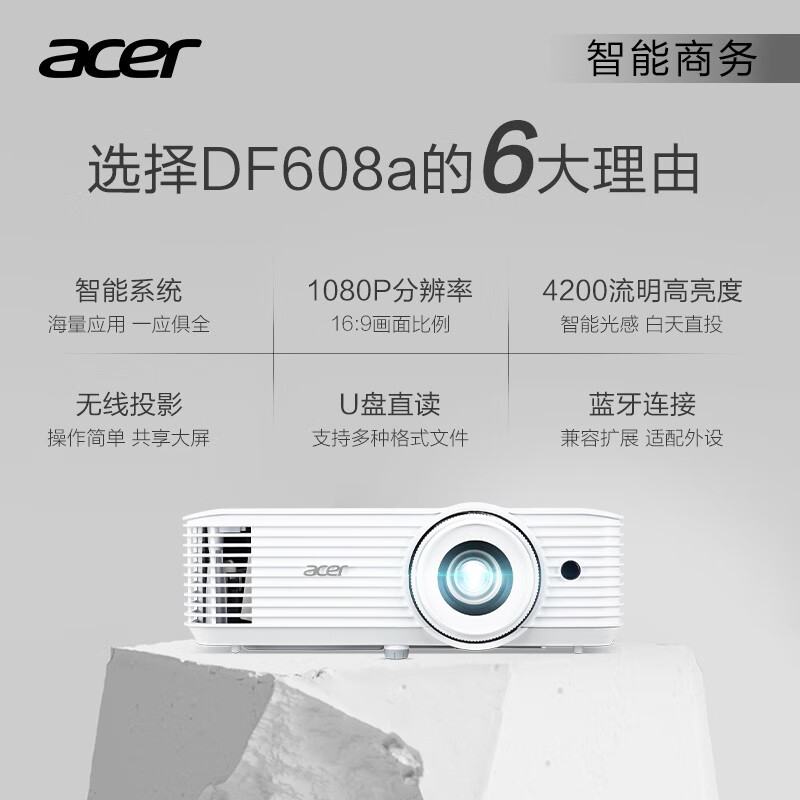 要点分析：宏碁（Acer）DF608a 智能投影仪质量好不好？质量内幕详情 心得分享 第1张