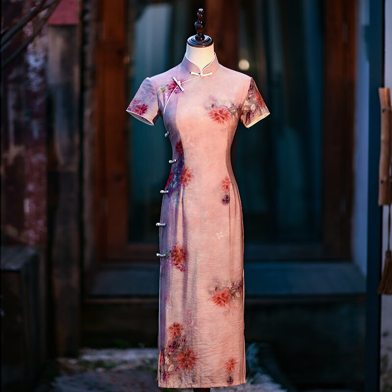 璟味旗袍黄色民国风老上海旗袍素雅复古气质年轻款春季改良日常女高端