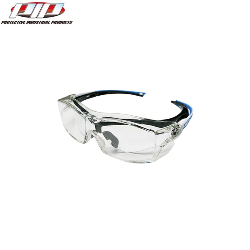 保威PIP 250-82-0520护目镜轻量级镜脚可调节设计透明防雾镜片防液体喷溅防保护眼镜镜框白蓝色 1件