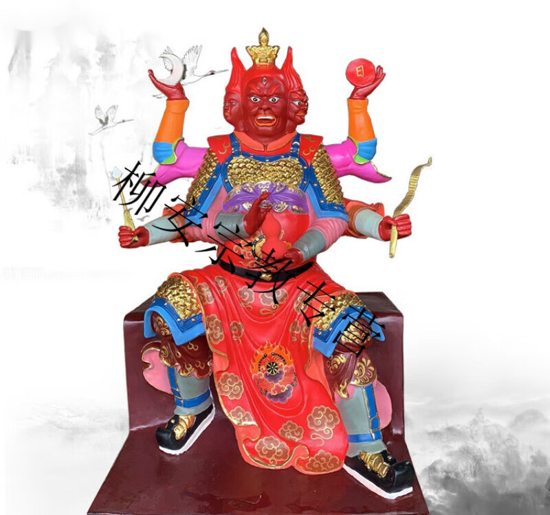 火王爷神像火神爷塑像寺庙摆件雷神爷像马灵官华光祖师神像 1.