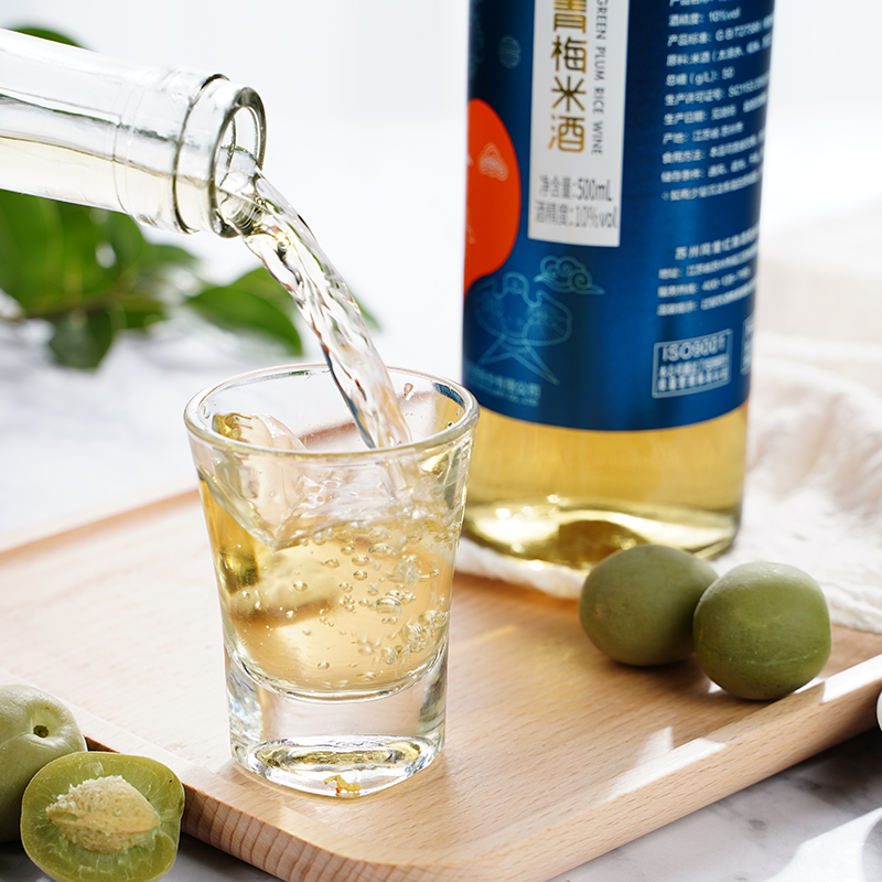 苏州老字号 同里红 吴宫酒坊 水映江南 青梅米酒 500mL*6瓶 京东优惠券折后￥78包邮