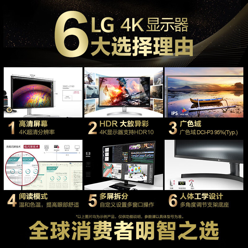 🌟LG 32UN650-W显示器：4K超高清，带给你震撼的视觉体验！🌟 首页 第1张