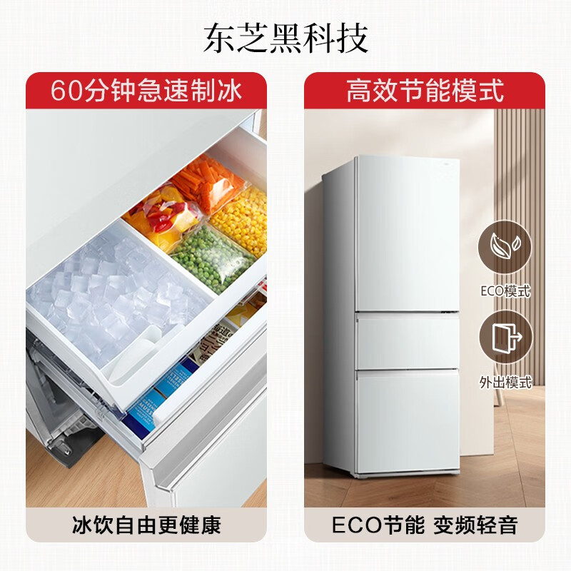 TOSHIBA 东芝 GR-RM382WE-PG2B3 小小桃 三门风冷无霜电冰箱 Plus会员折后￥5774.05包邮 可白条12期免息