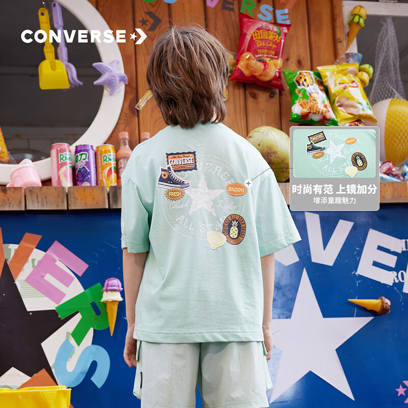 Converse 匡威 男女童棉质凉感短袖T恤（110~160码）多款