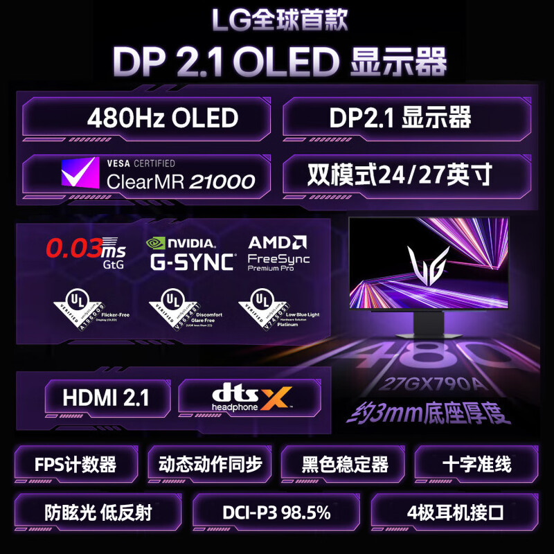 只谈核心：LG 27GX790A 炫竞GX7 27英寸显示器入手注意哪些？真实内情爆料 心得分享 第2张