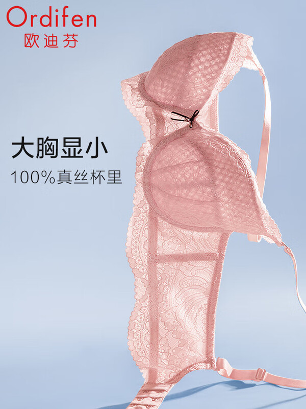 Ordifen 欧迪芬 Grace系列 100%桑蚕丝内里 法式蕾丝文胸*2件 双重优惠折后￥59包邮 多色可选