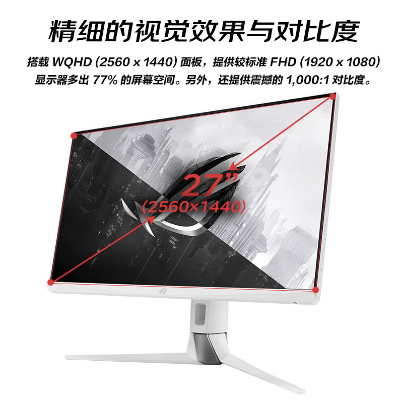 大实话：华硕XG27AQ-W 27英寸电竞显示器质量评测如何？测评详情揭秘 心得分享 第3张
