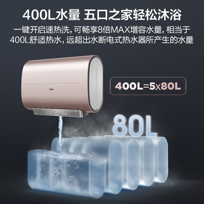 老师傅点评：海尔EC5003-BOOK(U1)家用扁桶电热水器 深度评测如何？功能实测真实分享 心得分享 第3张