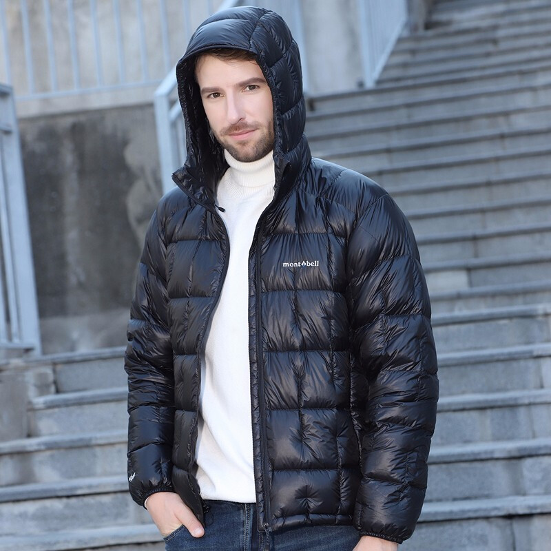montbell2019秋冬1000蓬加厚保暖男士轻便短款鹅绒连帽羽绒服外套