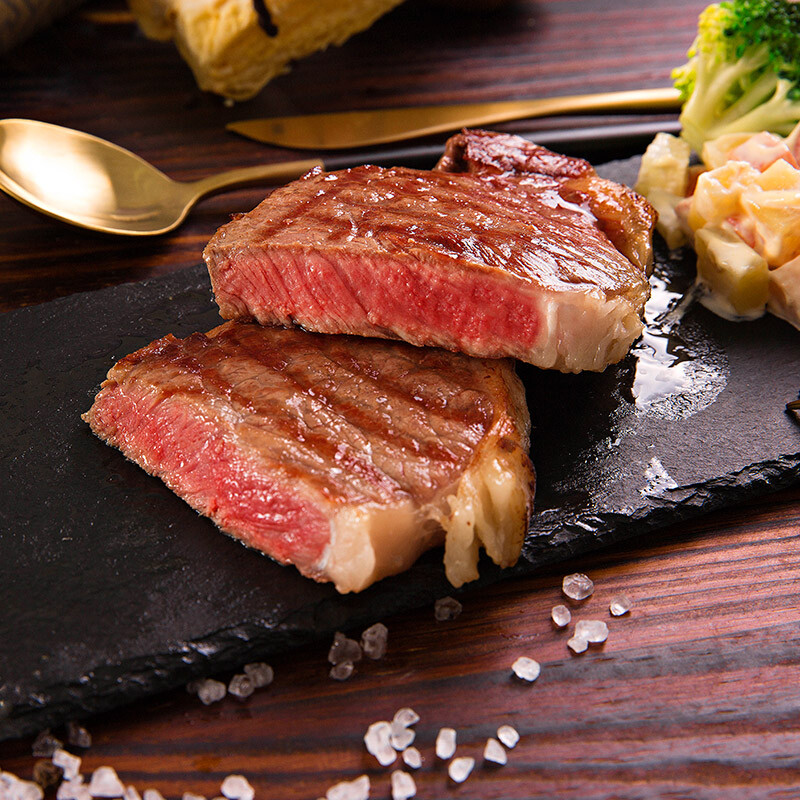 元盛 龙江和牛 原切西冷牛排choice 200g/片 谷饲牛肉 自营生鲜 凑单