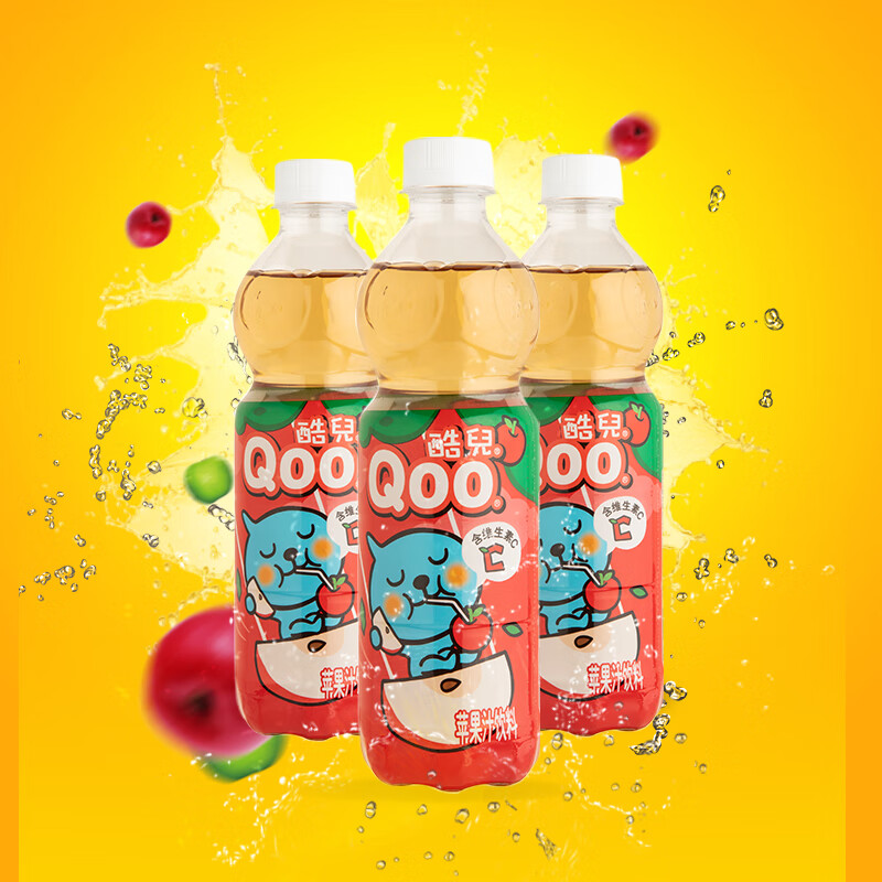 美汁源 minute maid 酷儿 qoo 苹果味 果汁饮料 450ml *12瓶 整箱装