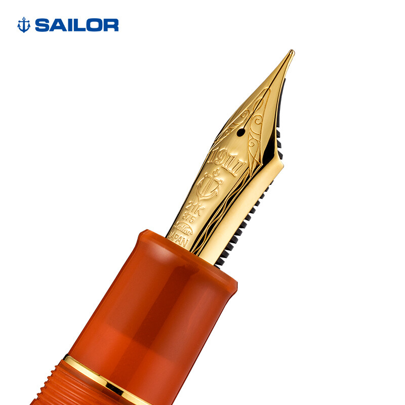 sailor 写乐8491标准/8490大型/8633kop平顶火焰红 14k/21k金尖墨水笔
