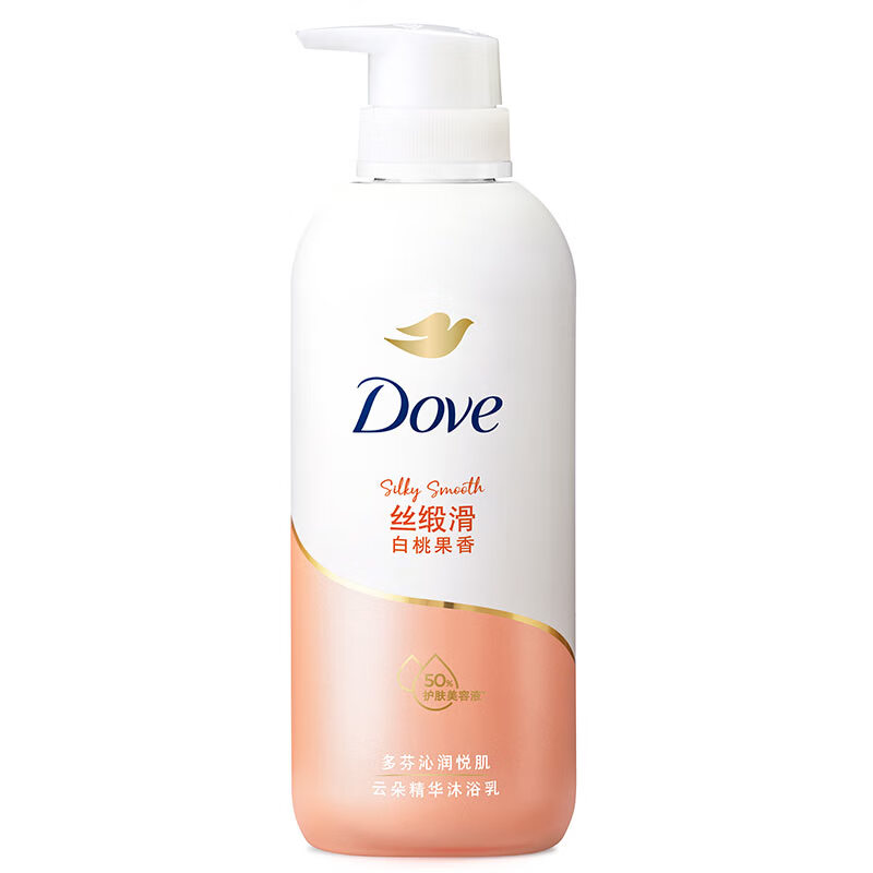多芬（Dove）白桃果香丝缎滑精华沐浴露500g 1瓶