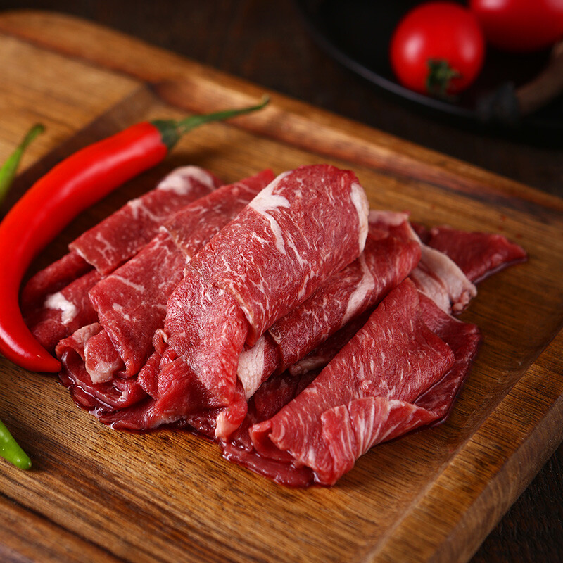 brimecut原切上脑雪花肥牛卷纯肉无添加300g袋牛肉片烧烤肉火锅食材涮