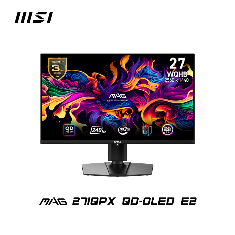 对你有用：微星MAG 271QPX QD-OLED E2 26.5英寸显示器屏入手须知？实情测评爆料 心得分享 第1张
