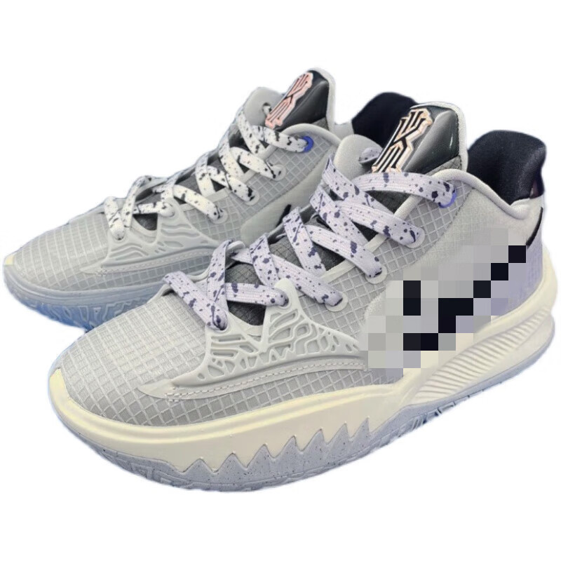 适配欧文4low鞋带白色腰果花泼墨反光夜光做旧鞋带鞋绳 kyrie low 4