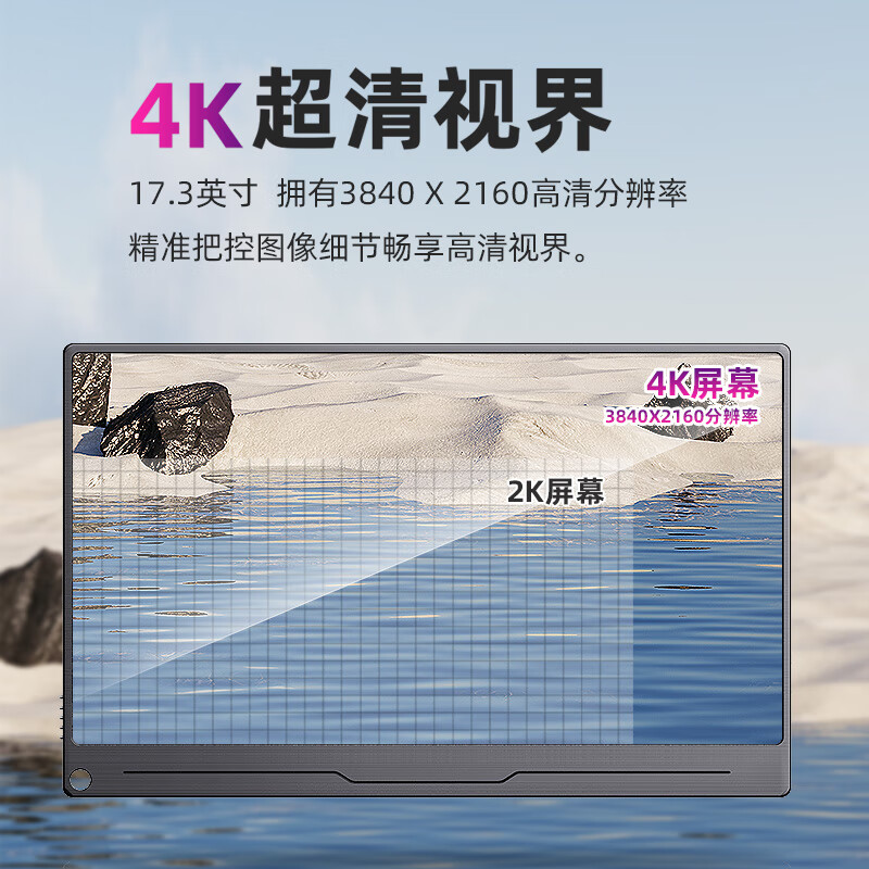 已种草：Eimio 17.3英寸4K便携式显示器E17W配置差不差？内情优缺点实测 对比评测 第1张