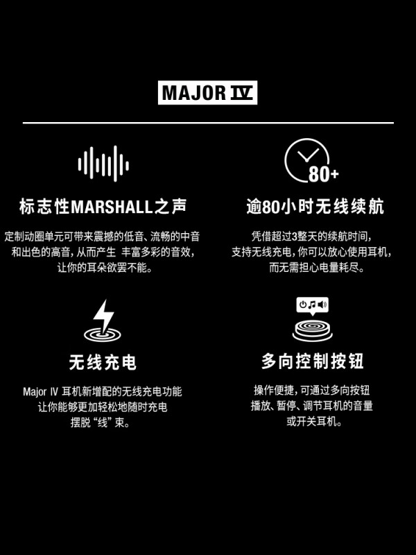 MARSHALL（马歇尔）MAJOR IV耳机头戴式4代耳麦为什么爆款？质量详解分析 对比评测 第2张