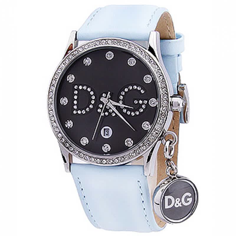 杜嘉班纳(d&g)时尚女表石英手表皮带黑表盘女士手表 dw0010