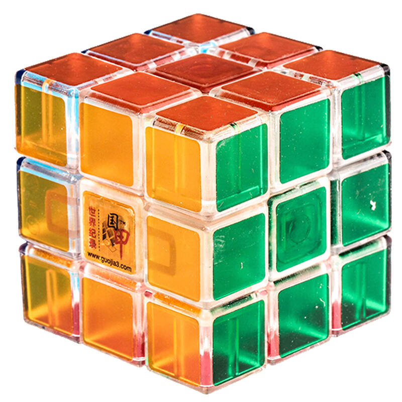 国甲魔方 透明一代三阶益智速拧魔方