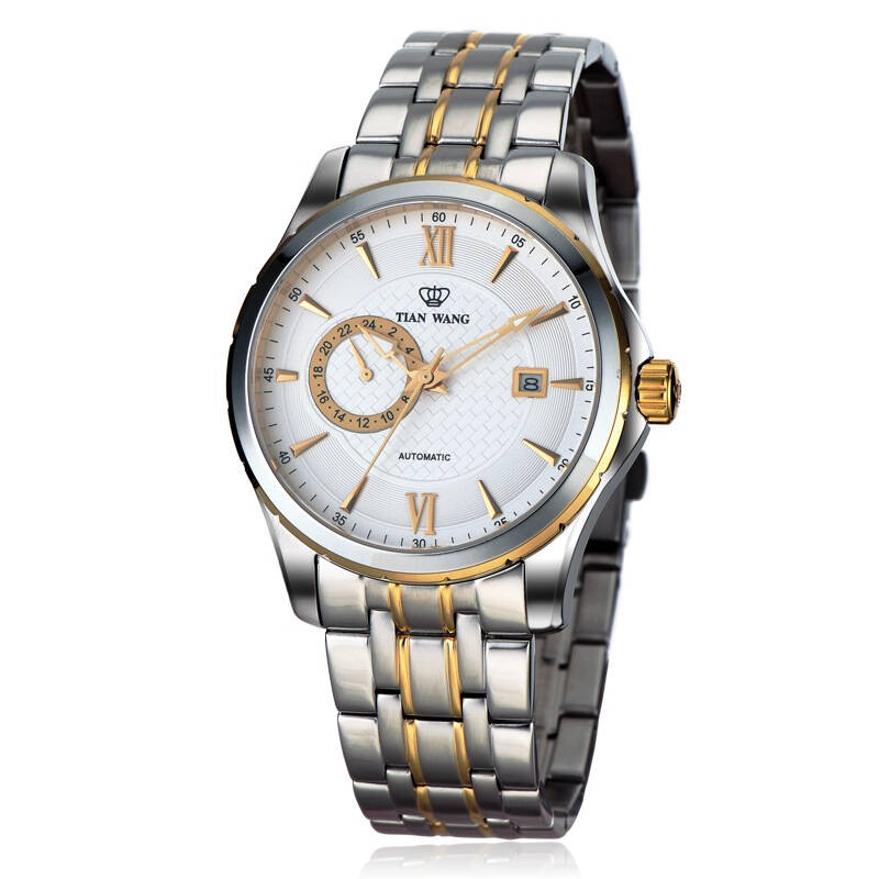 天王表(tianwang)手表 商务系列自动机械表男表金色gs5733t/dd 自营