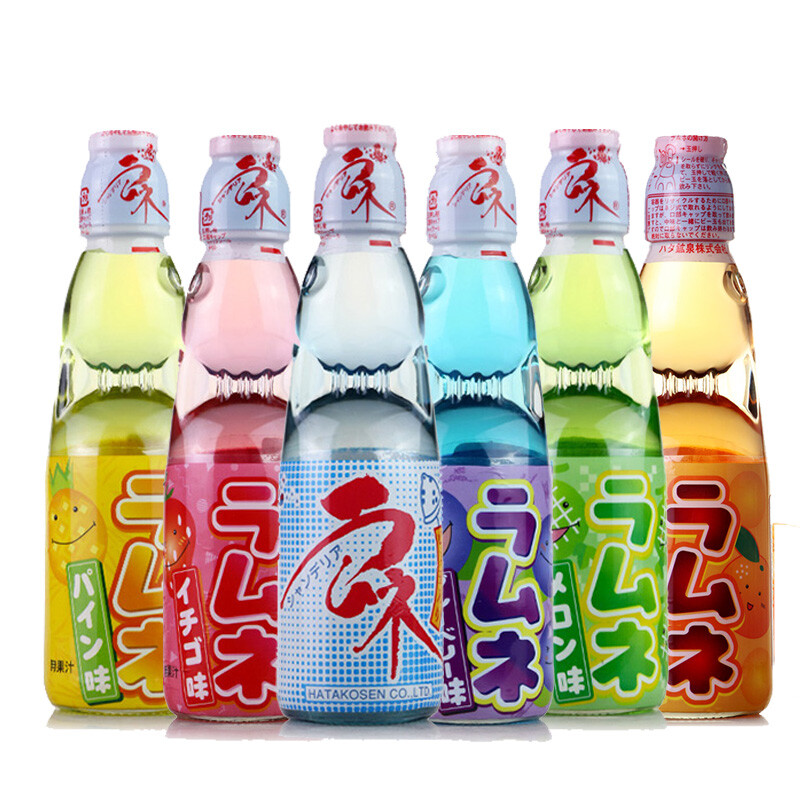 哈达波子汽水饮料 日本原装进口哈达弹珠汽水 碳酸饮料 果味饮料 波子汽水菠萝味200ML
