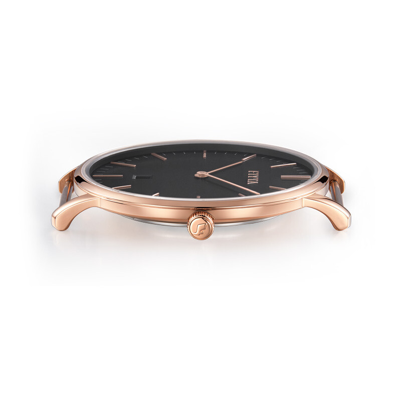 飞亚达(fiyta)手表 one系列时尚简约石英男士手表 黑盘黑带 钟表 dg