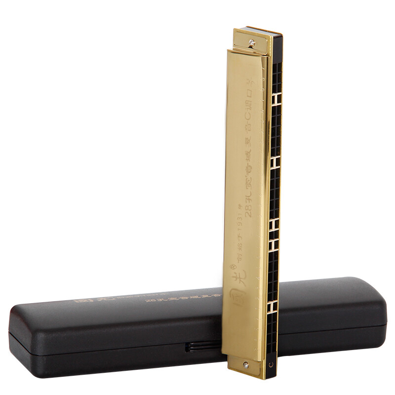 国光宽域口琴28孔复音口琴c调