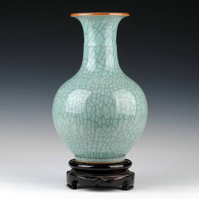 景德镇陶瓷器 仿古花瓶 高档官窑碎瓷裂纹釉 装饰品摆设 宜家礼品 赏