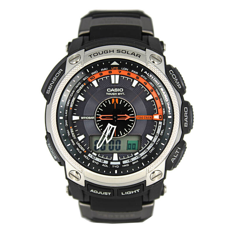 卡西欧(casio)手表protrek系列户外多功能登山运动男表 prw-5000-1e