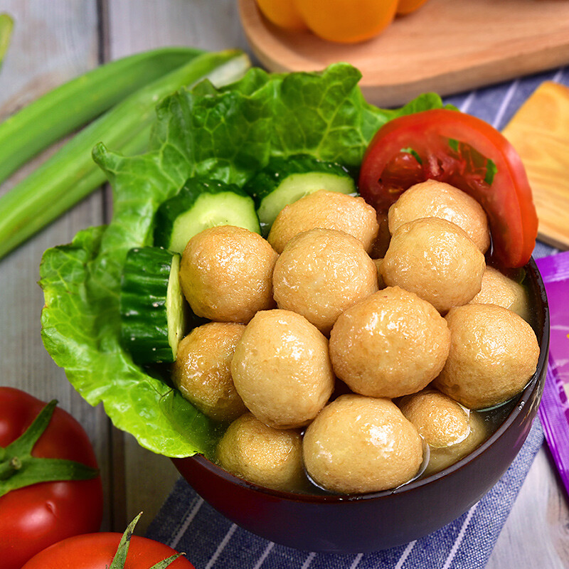 潮兴记黄金咖喱鱼蛋潮汕风味手打手工鱼丸子火锅食材丸料生鲜烧烤食材