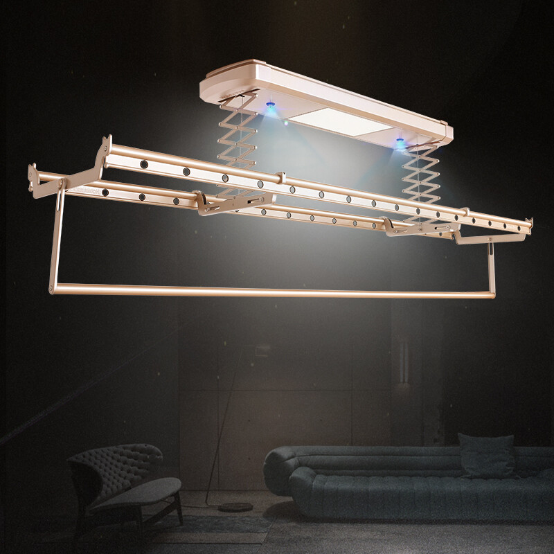 好太太(hotata) 晾衣机 电动升降晒衣架 智能遥控室内外三杆晾衣架 d