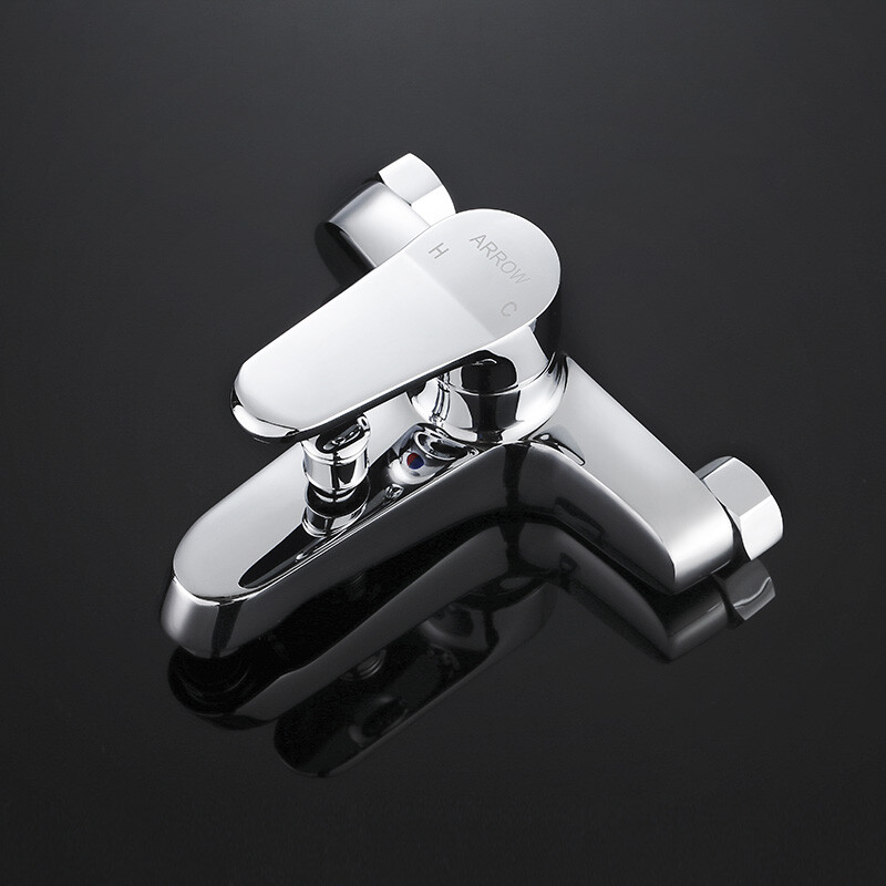 箭牌(arrow) 简易淋浴花洒套装带升降杆全铜浴缸龙头混水阀手持喷头