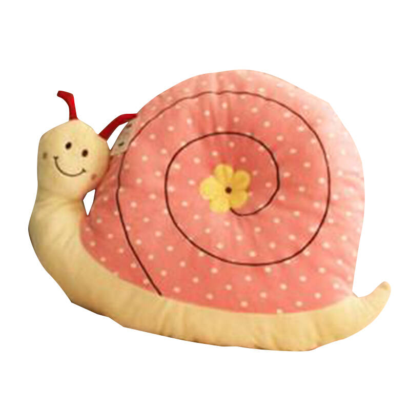 618爆品抢先逛玛奇朵 蜗牛抱枕靠枕靠垫毛绒玩具创意礼物 粉色 40cm