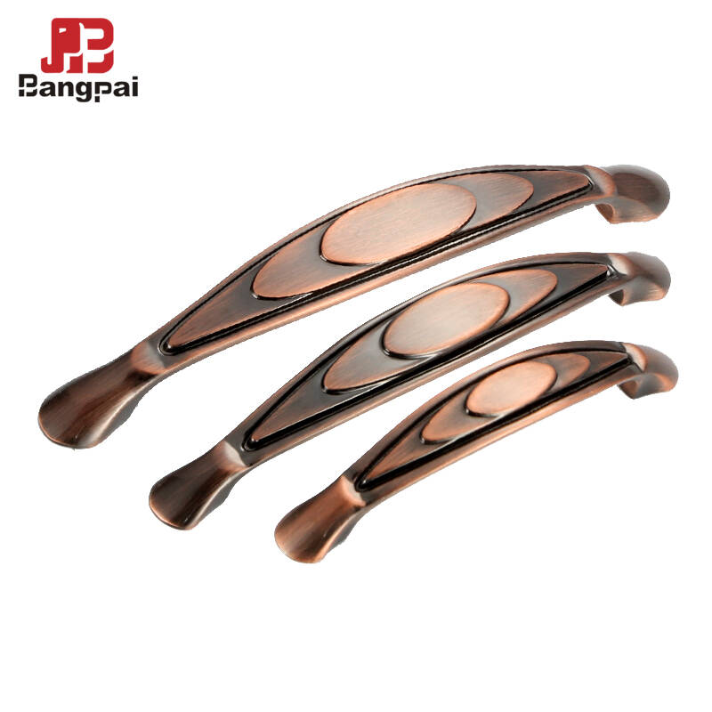 邦派 欧式简约拉手 家具衣柜橱柜门抽屉拉手 红古 96mm