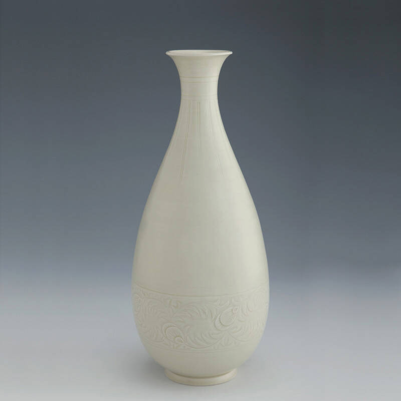 【三义成曲阳定瓷摆件中国陶瓷艺术大师和焕作品定窑